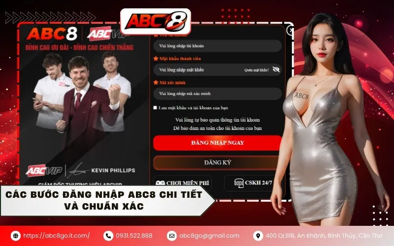 Các bước đăng nhập ABC8 chi tiết và chuẩn xác